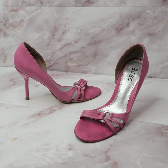 Bcbg Paris pink open toe 3 strap pumps - Picture 8 of 13